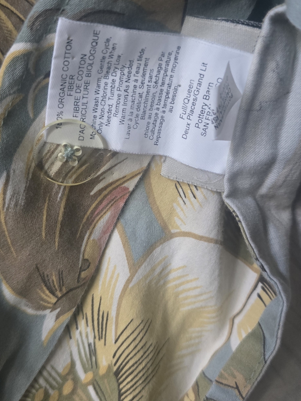POTTERY BARN Ariane Blue Chinoserie Queen/Full Duvet - Picture 3 of 13